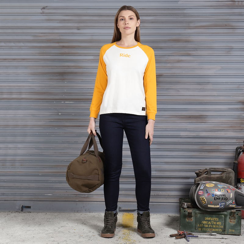 여성 모토 드림 옐로우  티셔츠-5